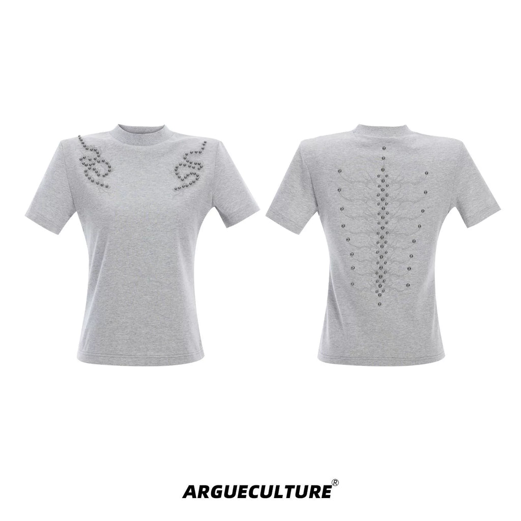 ArguECulturE Vintage Embroidery Slim Shoulder Tee