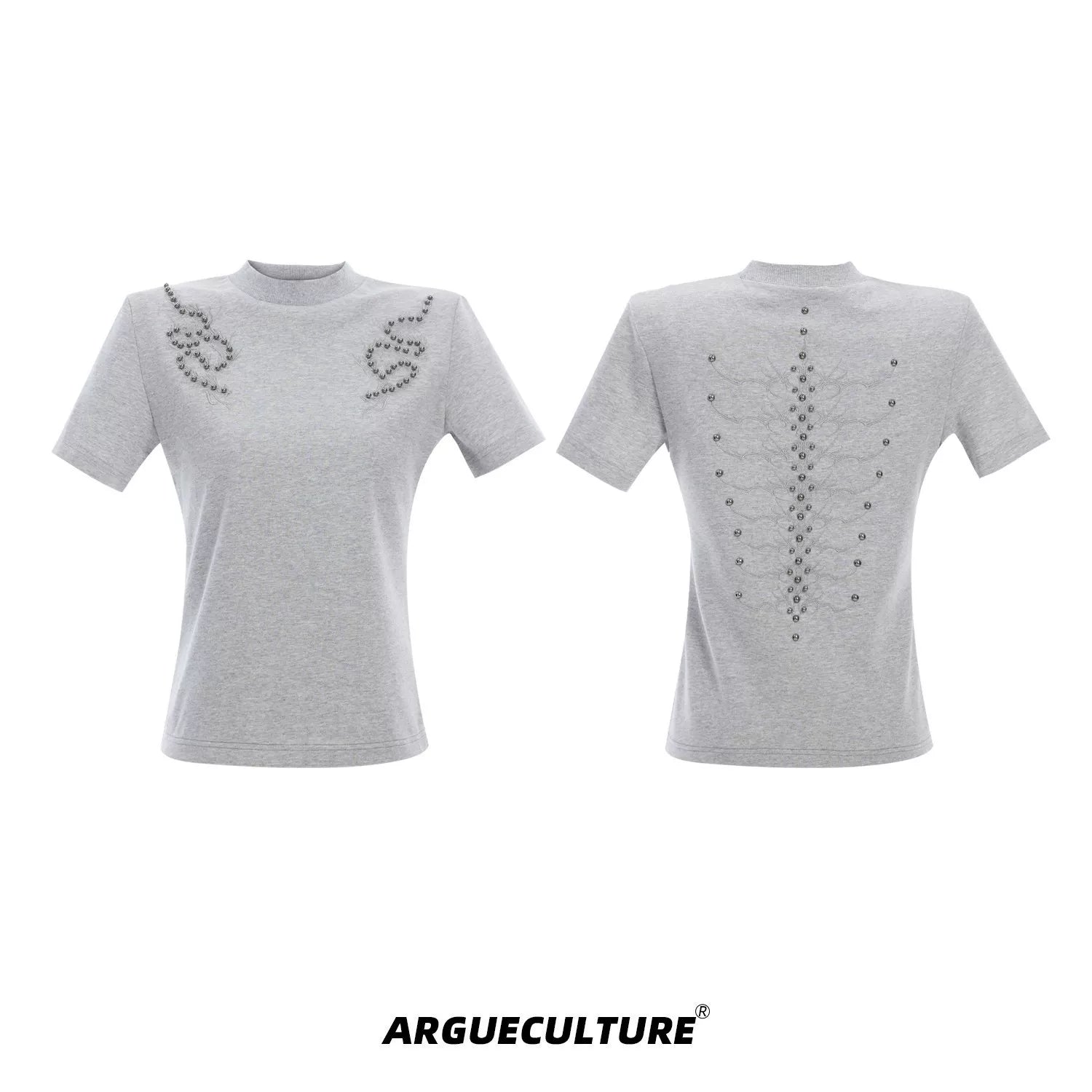 ArguECulturE Vintage Embroidery Slim Shoulder Tee