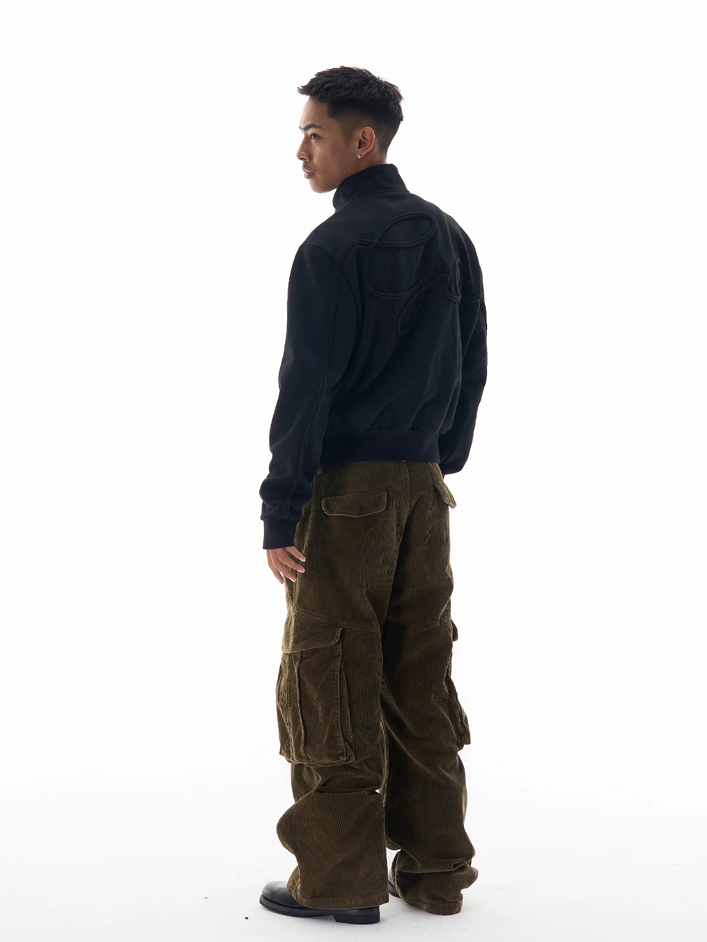 WebSurfGroup Twist Rope Embroidered Stand-up Collar Embroidered Jacket