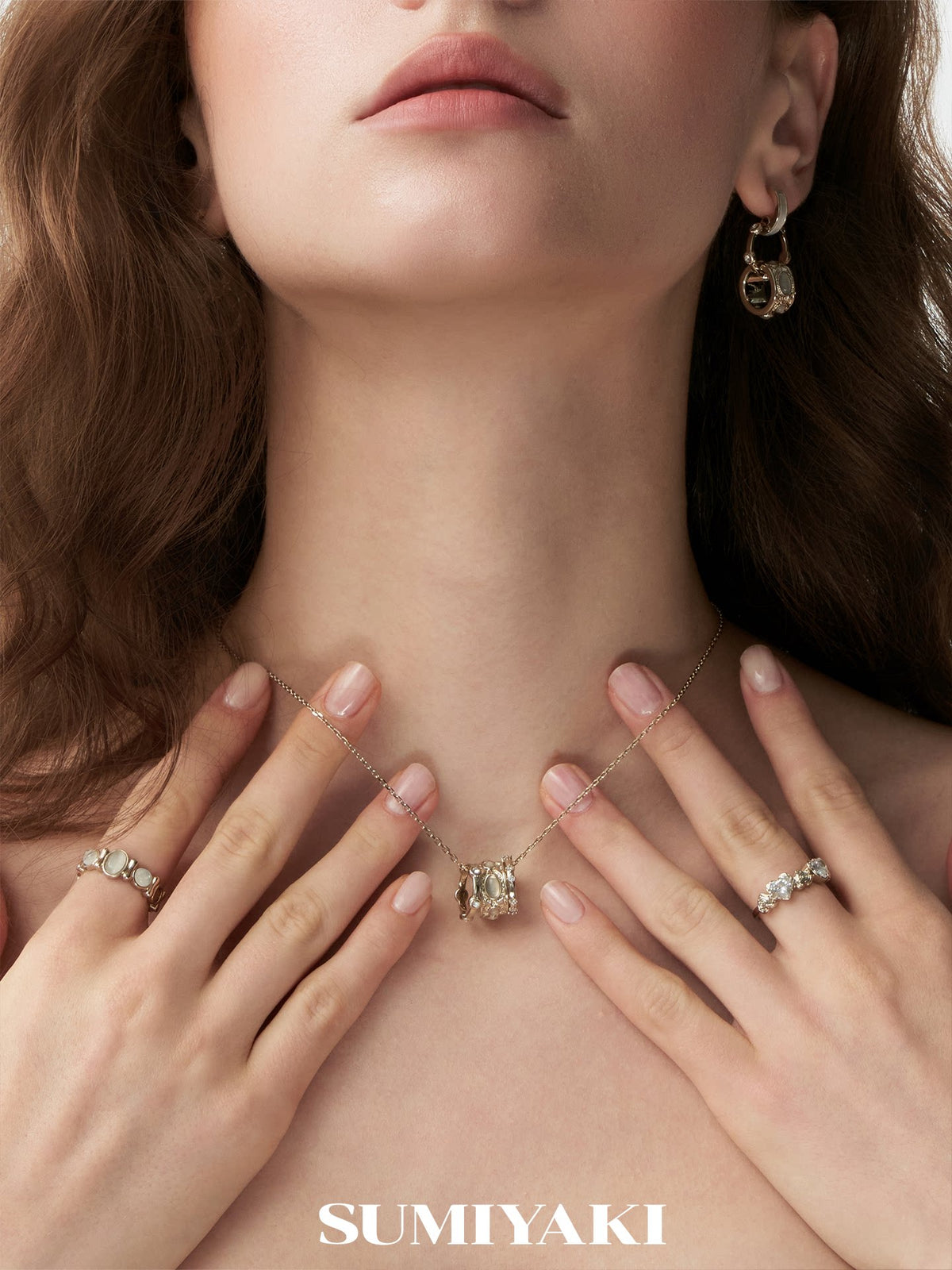 SUMIYAKI Cubic Zirconia Heart Ring Set
