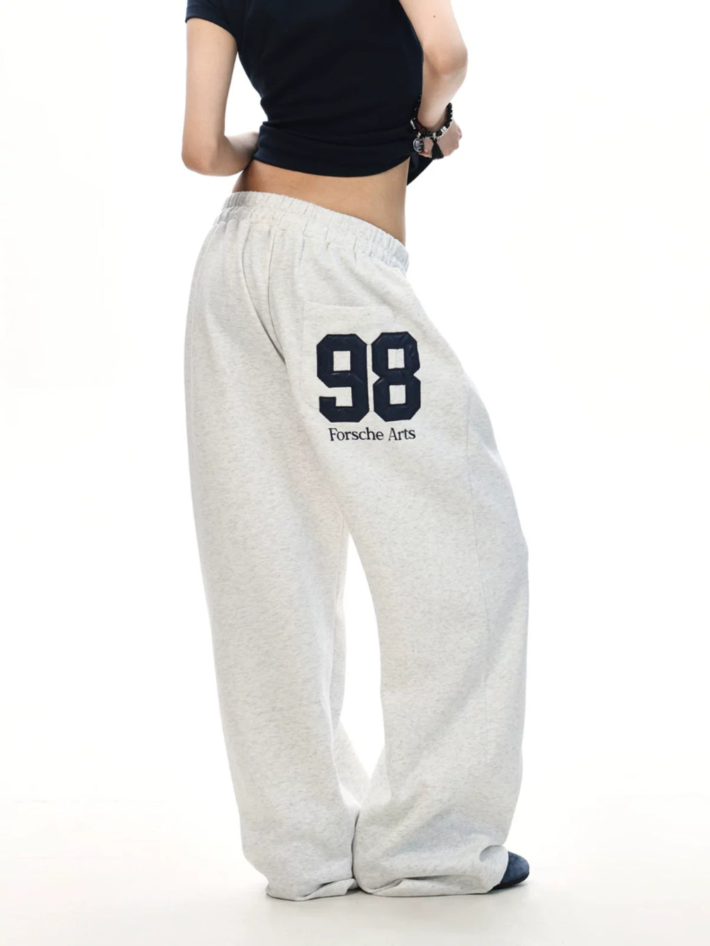 0123Start Vintage Sports Loose Wide Leg Casual Pants