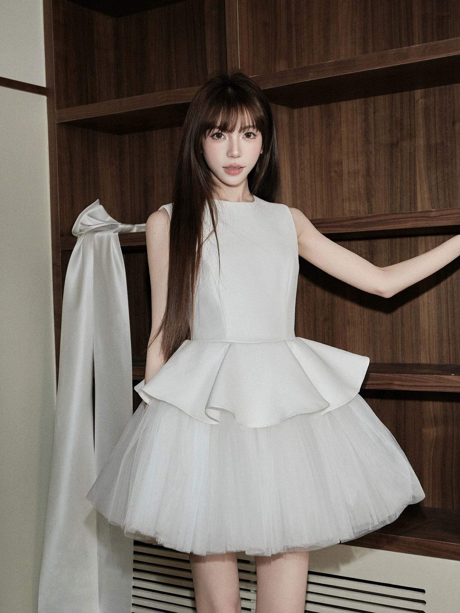 Avenement Stitching Mesh Dress