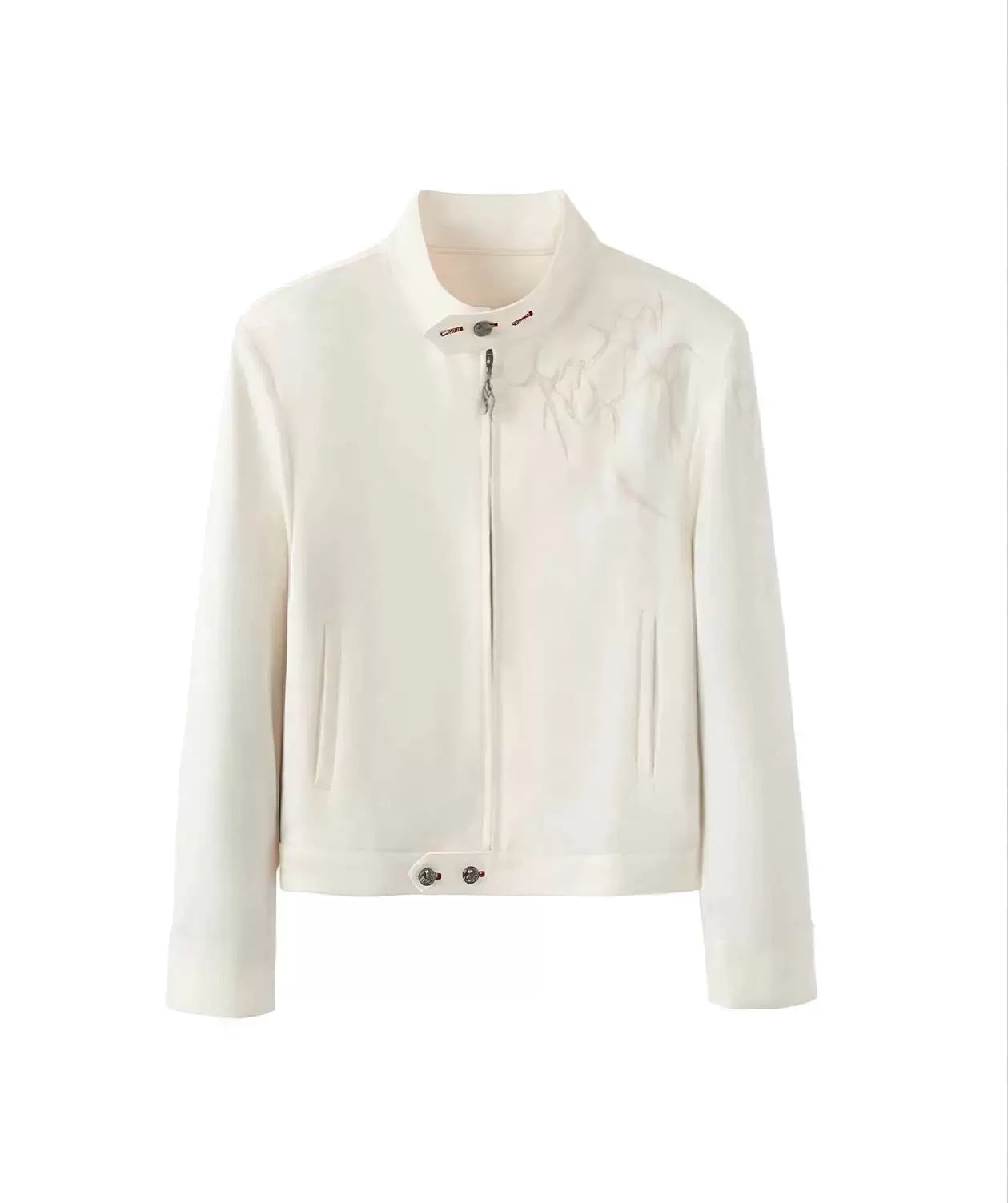 AMBSOM “Thorn” 3D Embroidery Padded Cropped Jacket