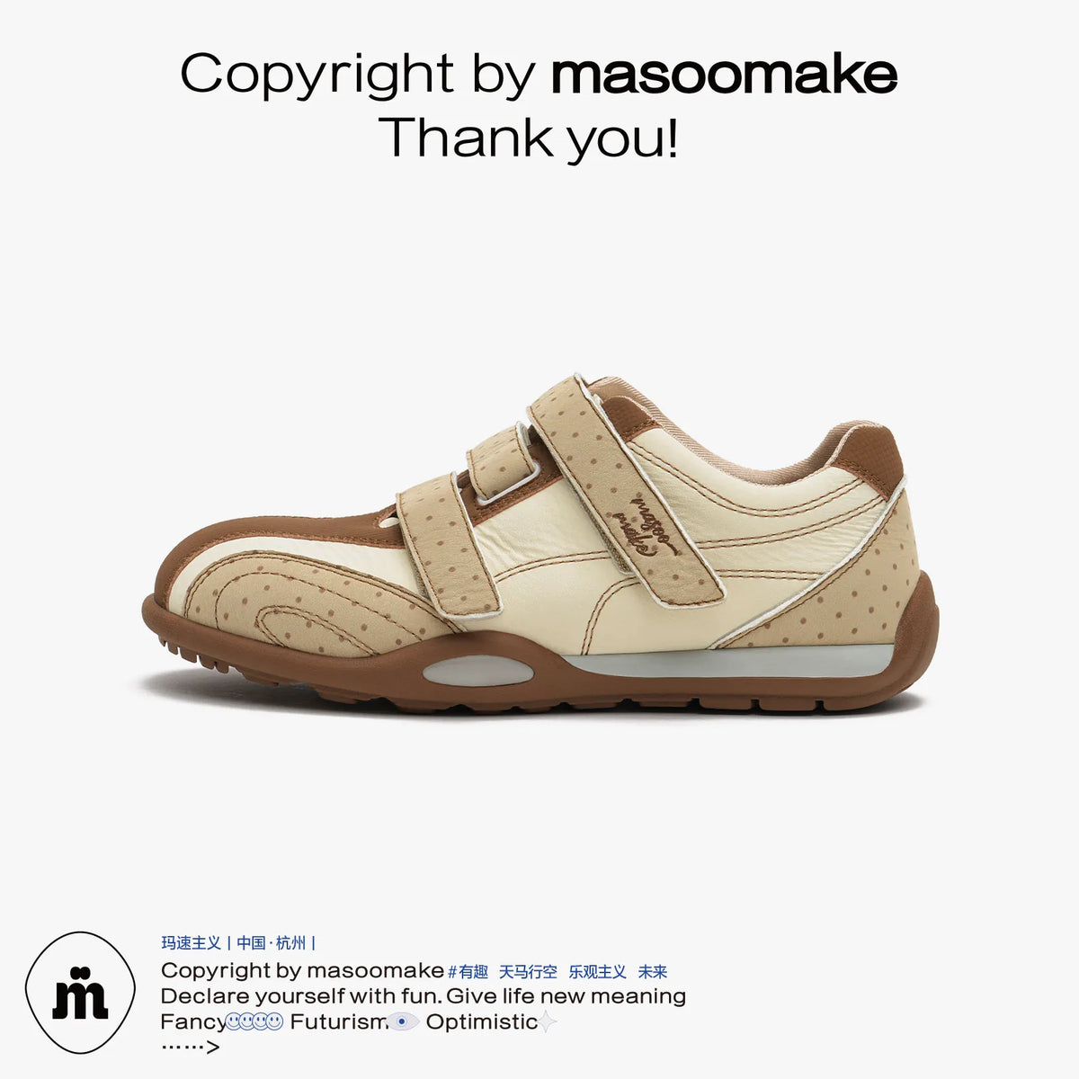 MASOOMAKE Canvas Velcro Low-Top Sneaker