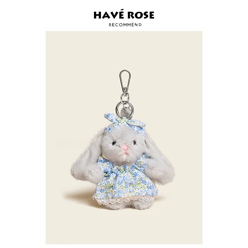 HAVEROSE Plush Rabbit Bag Charm Keychain