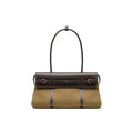 muva. Leather Color-Block Zip-Top Shoulder Bag