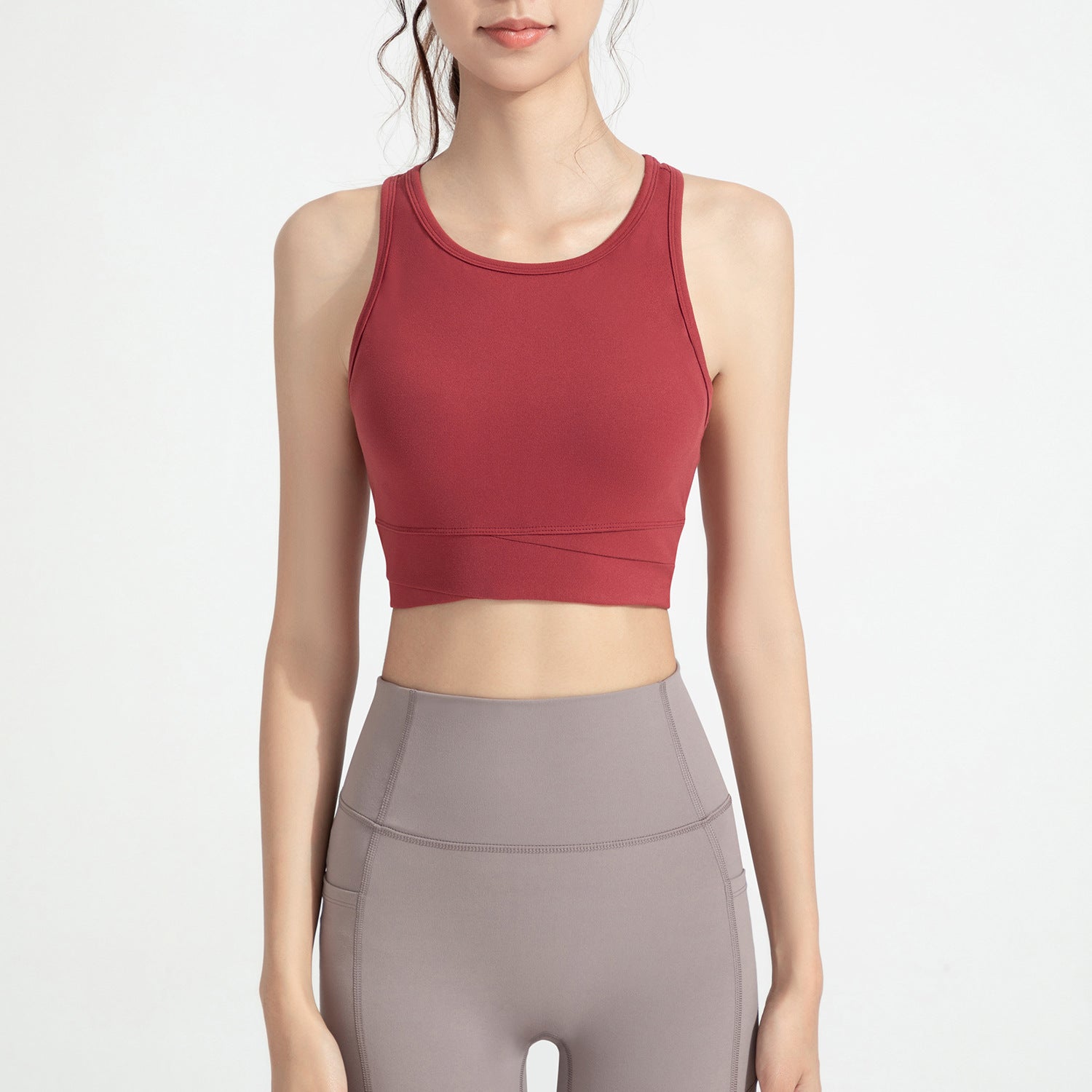 ATHENA LULU High Support Seamless Strappy Back Sports Bra