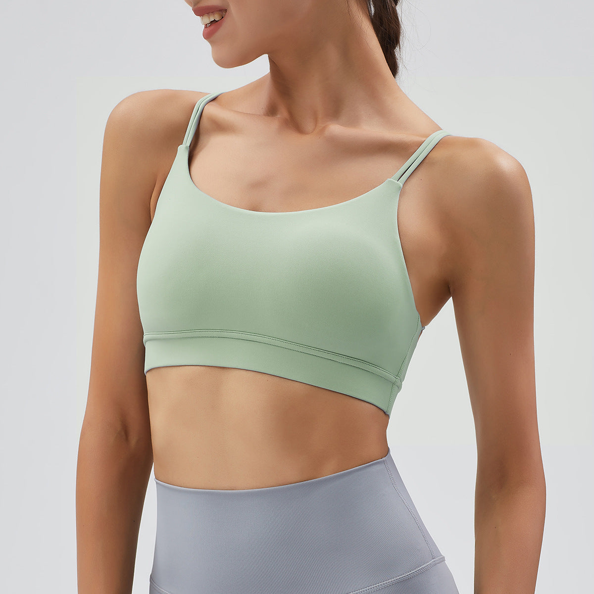 Athena Lulu Naked Yoga Vest Beautiful Back Sexy Suspender