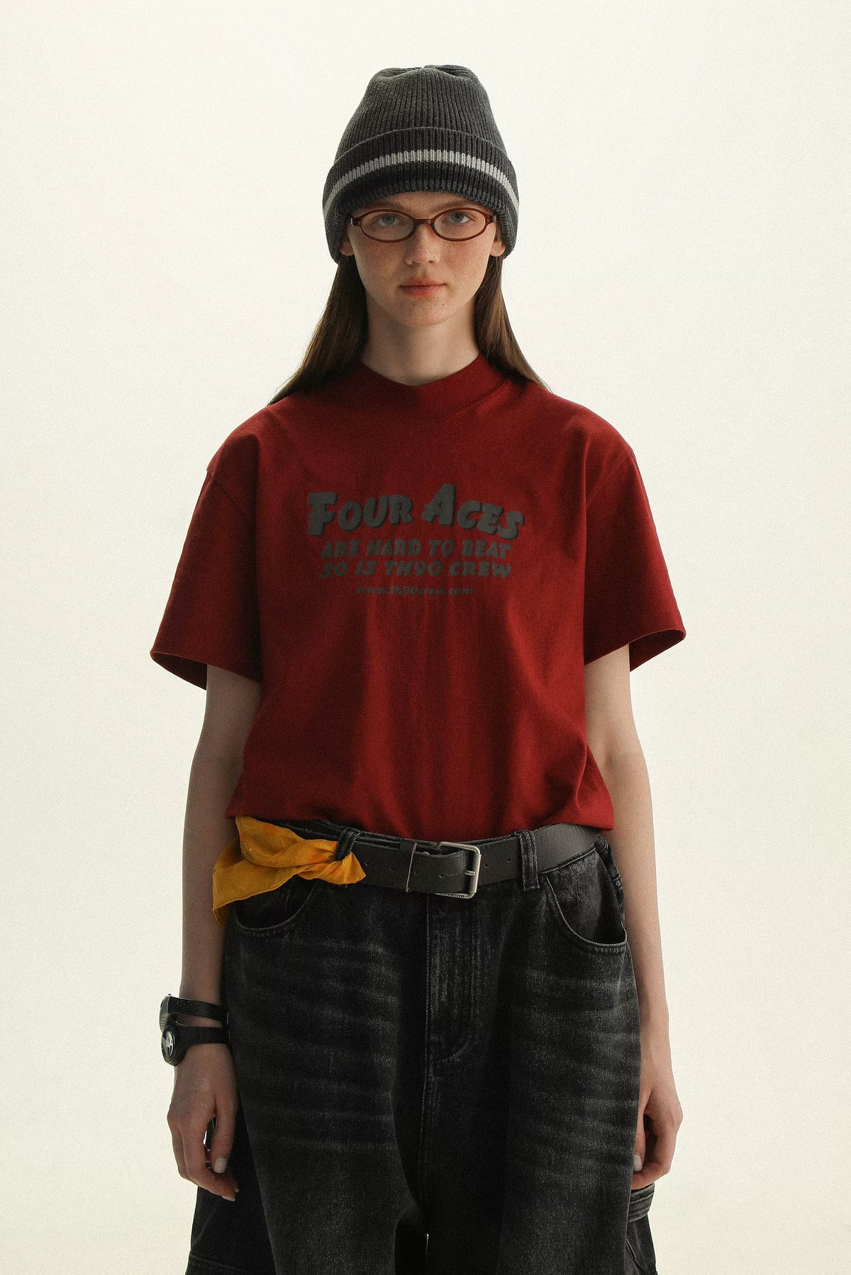 TH90 CREW Breathable Slim-Fit Half-Turtleneck Tee
