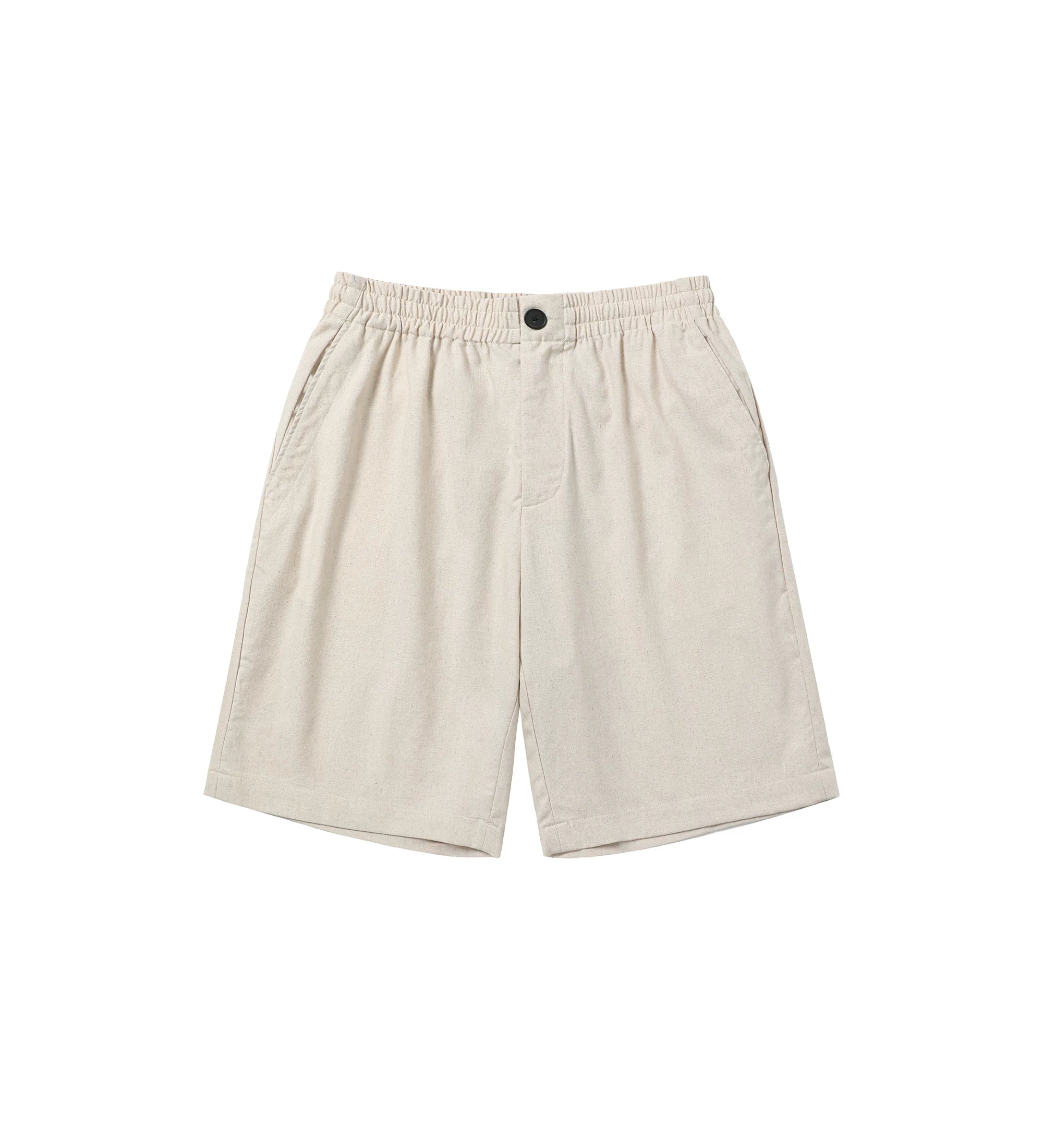 SINONOME Linen Blend Relaxed Drawstring Shorts