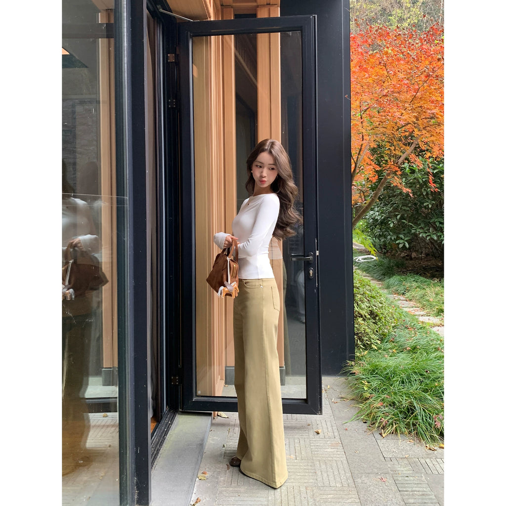 Pusumede Straight Loose Pull Jeans
