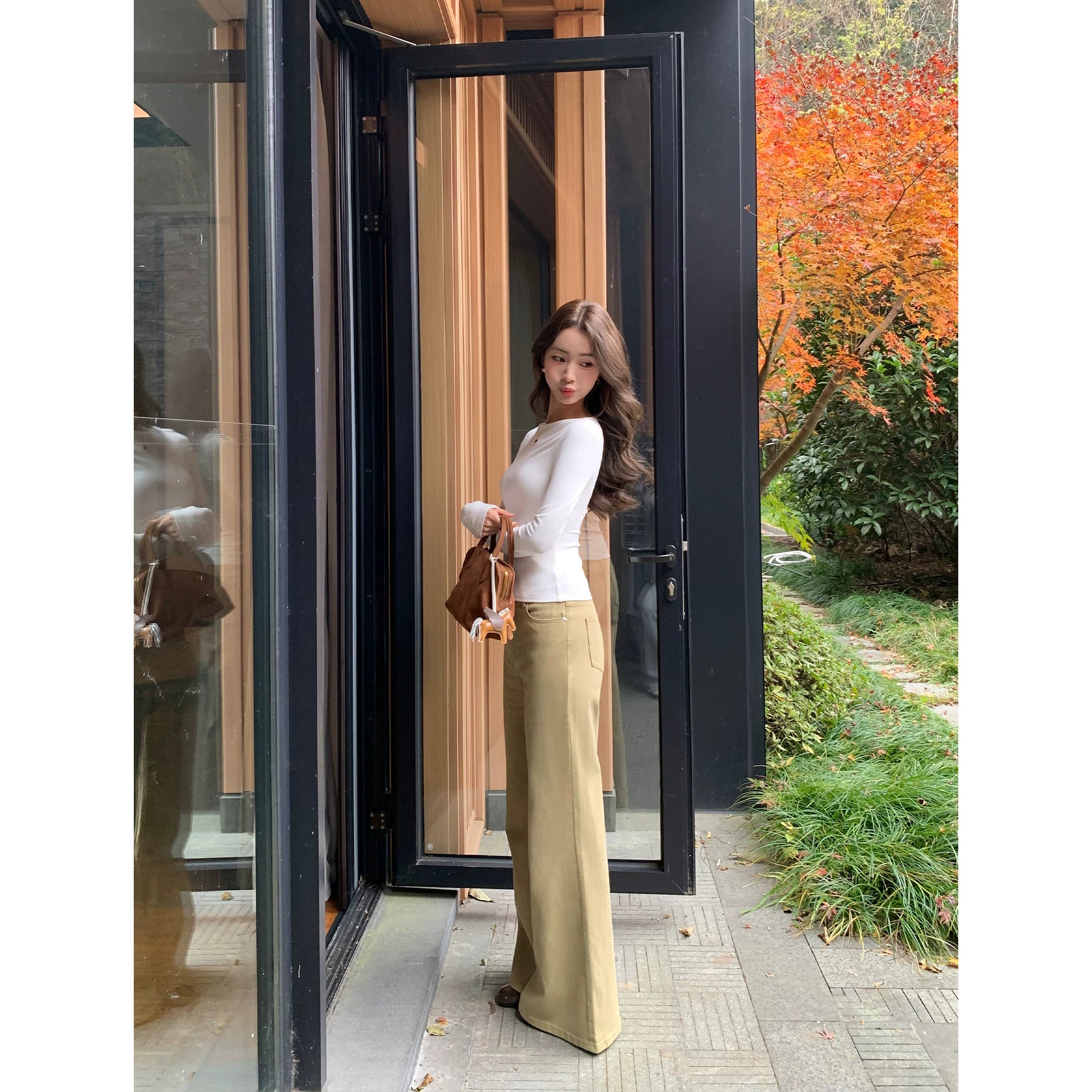 Pusumede Straight Loose Pull Jeans