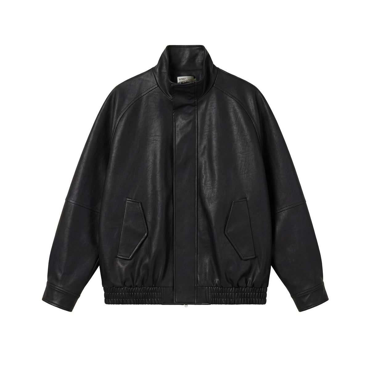 BUTTBILL Vintage Motorcycle PU Leather Loose Jacket