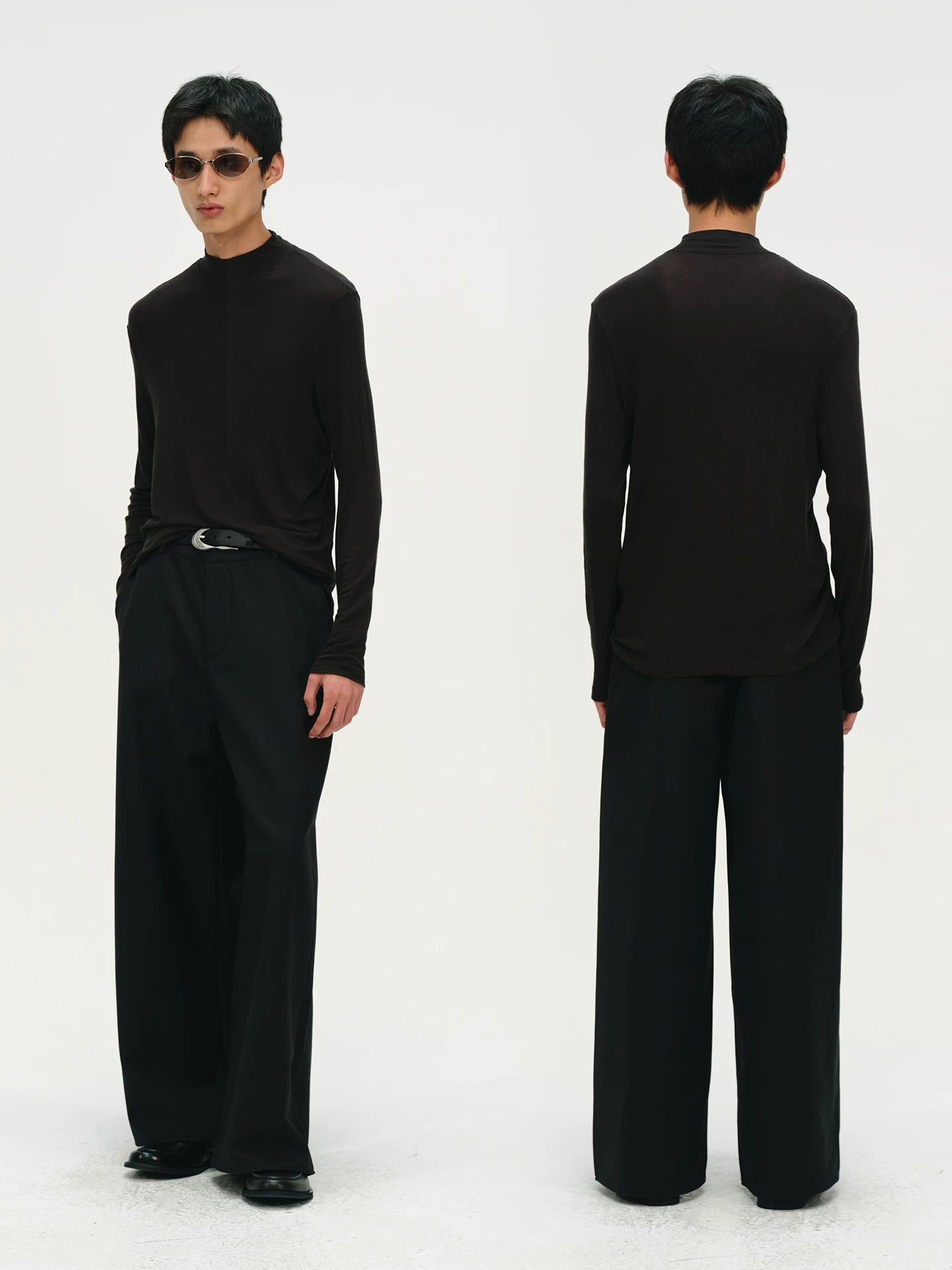 NO LOGO 600g Structured Straight-Leg Trousers