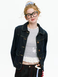 MASOOMAKE Denim Jacket A-Line Skirt Two-Piece Set