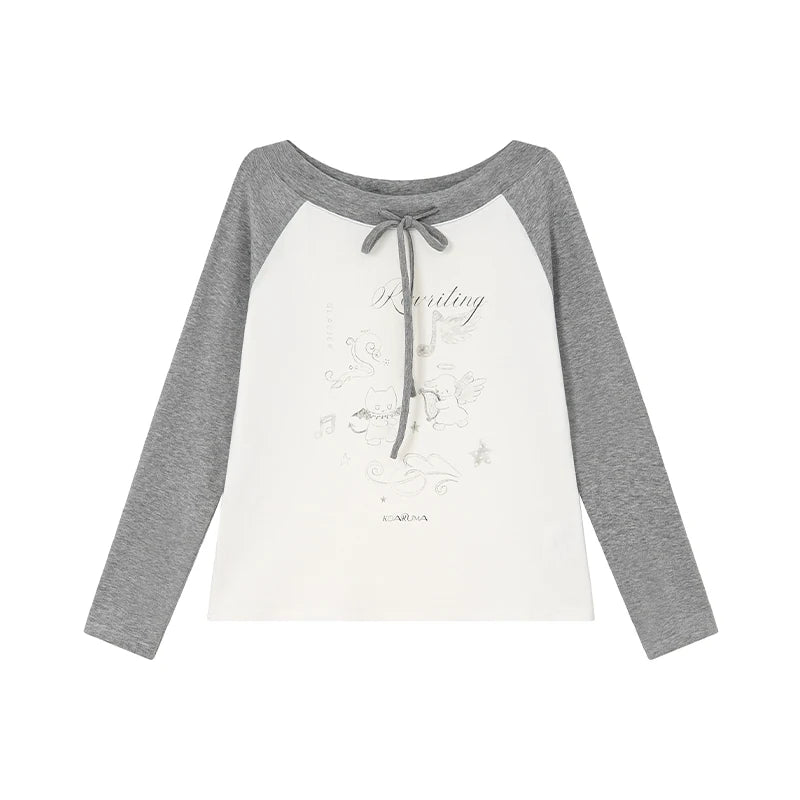 KANO fiti Print Long-Sleeve Raglan Tee