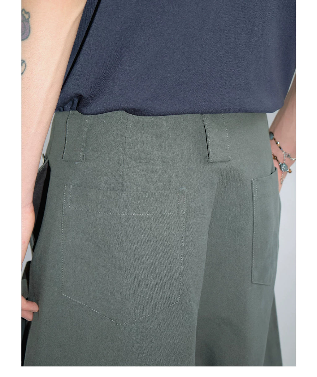 FUNKYFUN Layered 3D Architectural Relaxed Fit Shorts