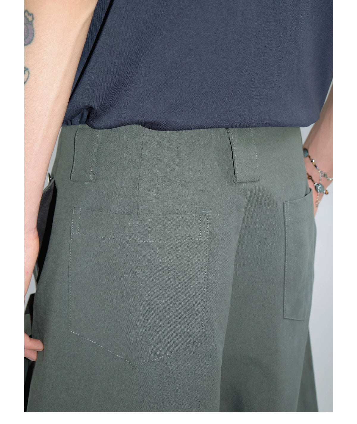 FUNKYFUN Layered 3D Architectural Relaxed Fit Shorts