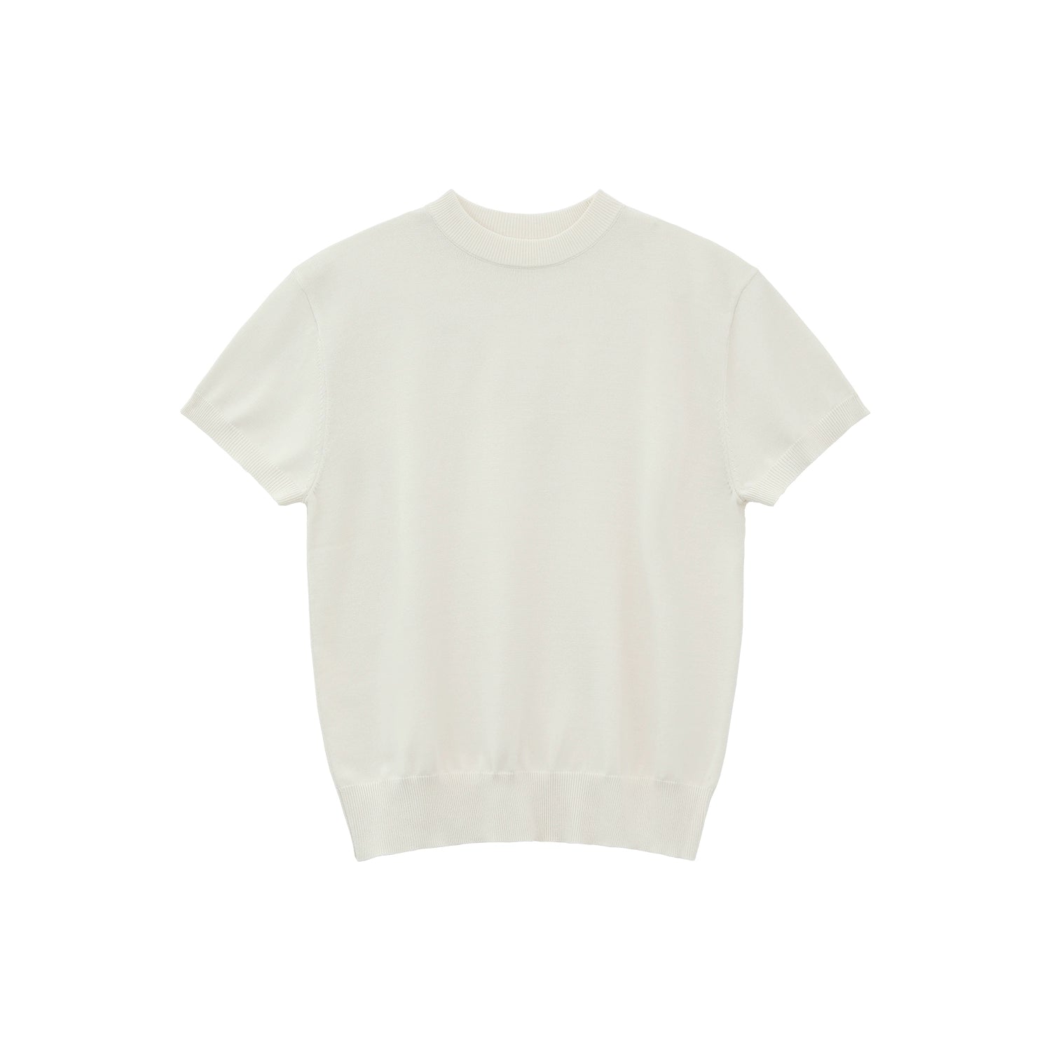 TURNTIDE Ice Silk Slim Knit Small Neckline Tee