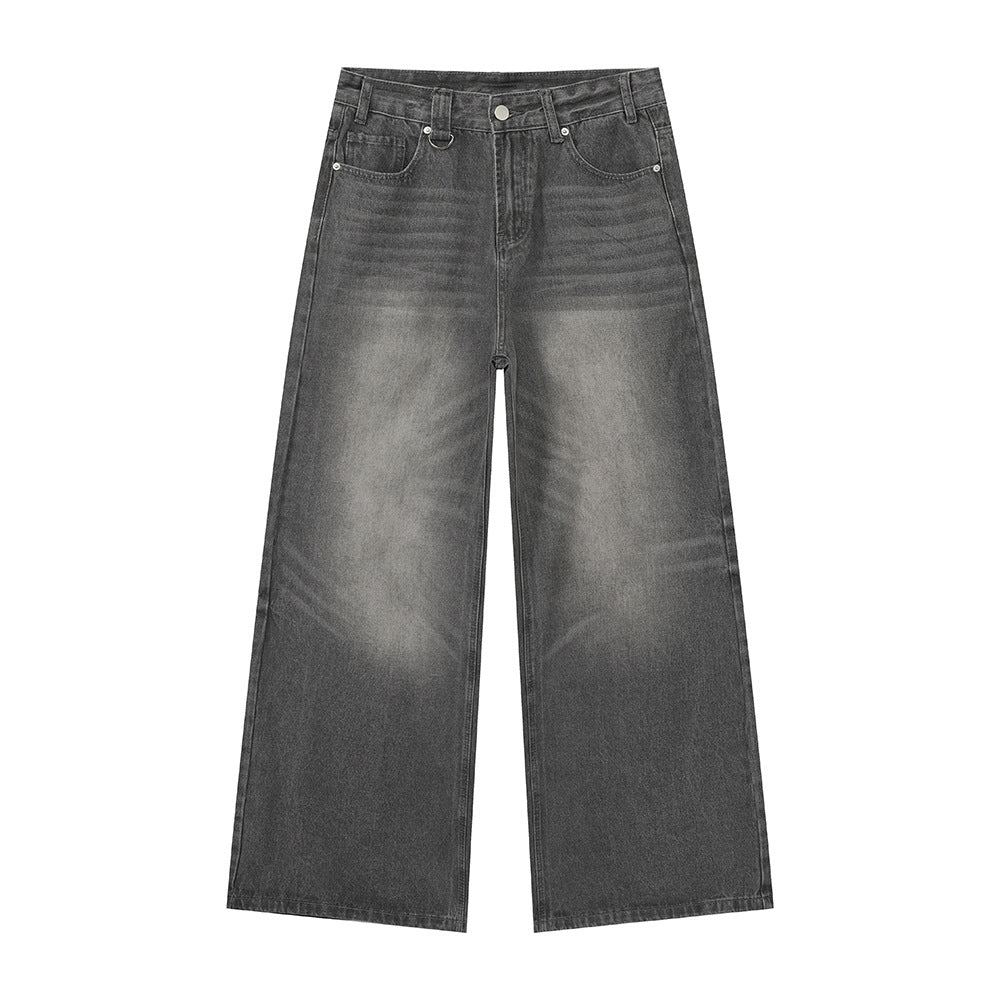 MTLCLOTHES Minimalist Wide Leg Loose Straight Jeans