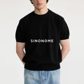 SINONOME Wool-Blend Brushed Cropped Drop-Shoulder Knit Tee