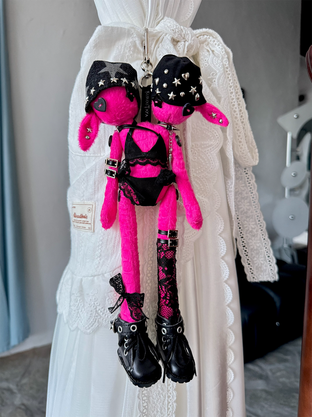 KUROUTAYA Twin Star Doll Handmade Wearable Plush Charm