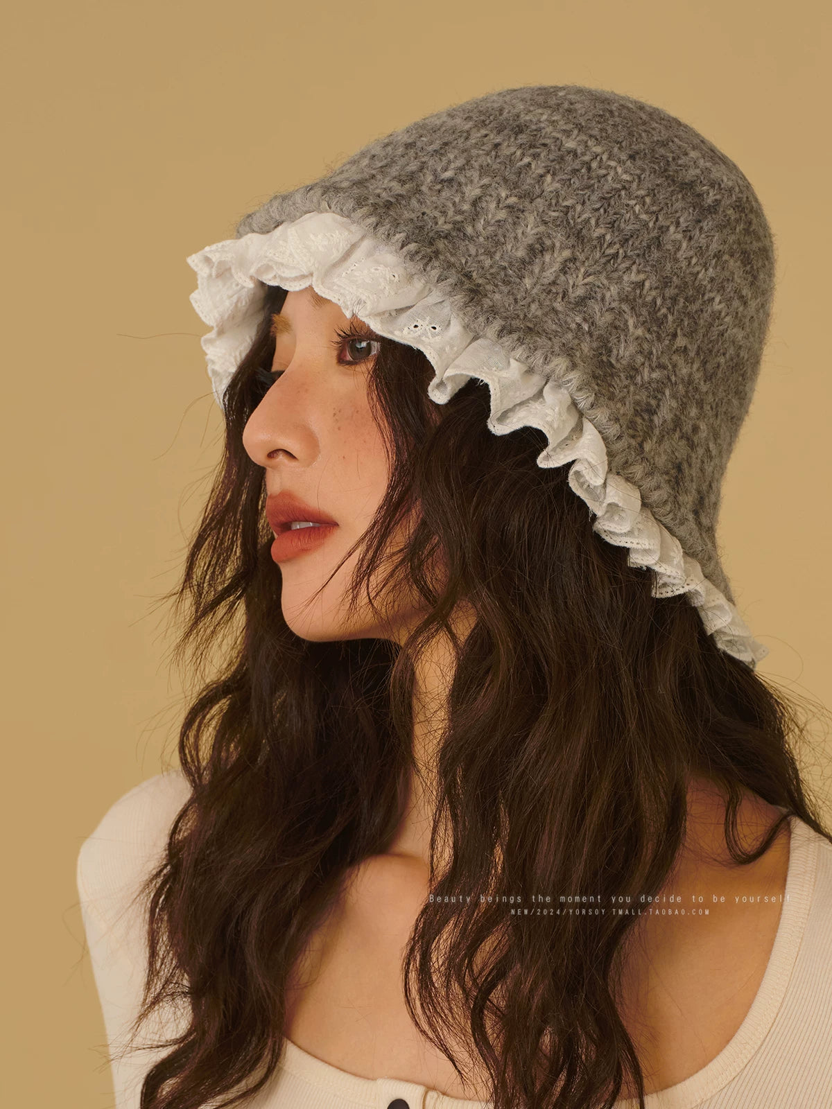 YORSOY Retro Lazy Knitted Warm Wool Hat
