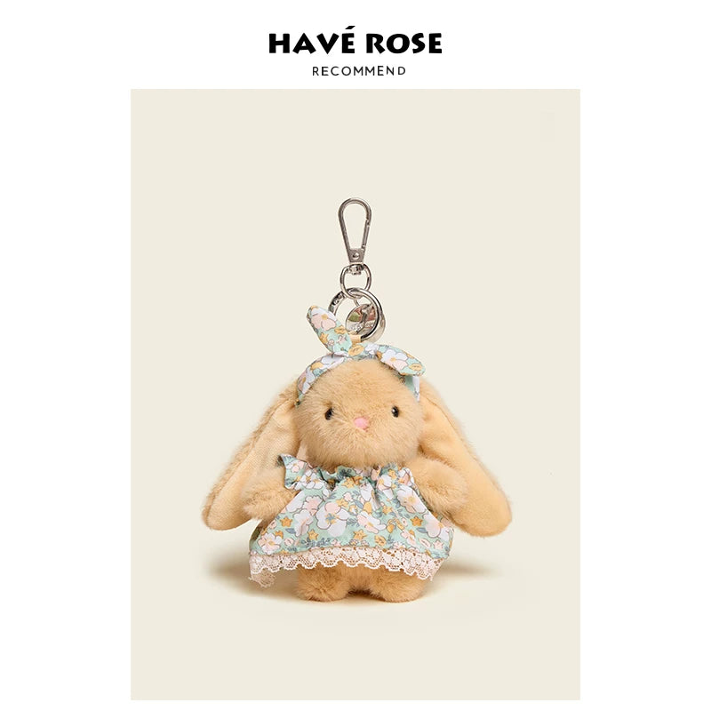 HAVEROSE Plush Rabbit Bag Charm Keychain