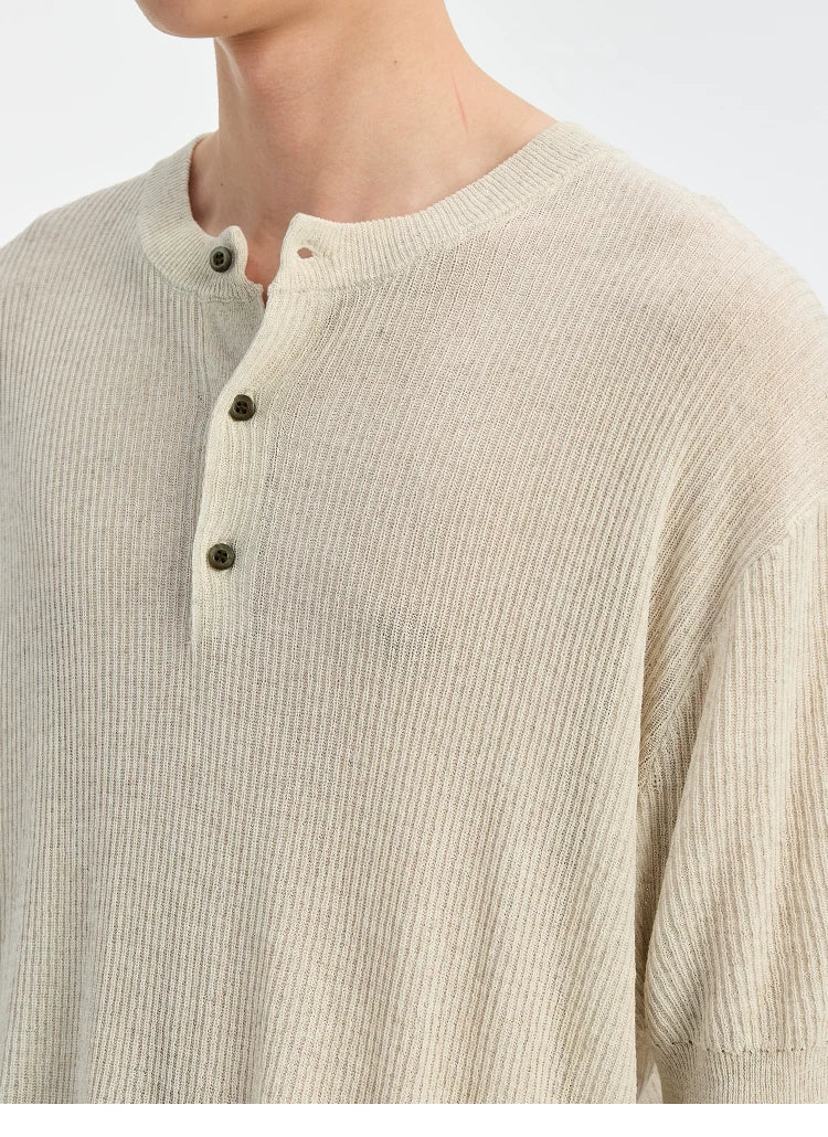 BUTTBILL Vintage Minimalist Knitted Tee