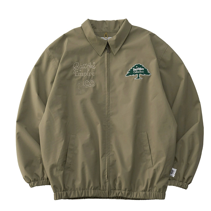 Battles Windproof Water-proof Embroidered Vintage Loose Jacket