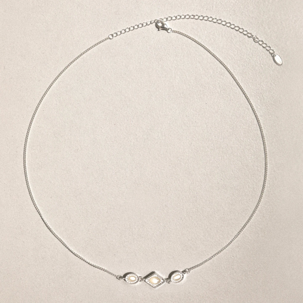MEZZEM Diamond-Shaped Onyx Pendant Necklace