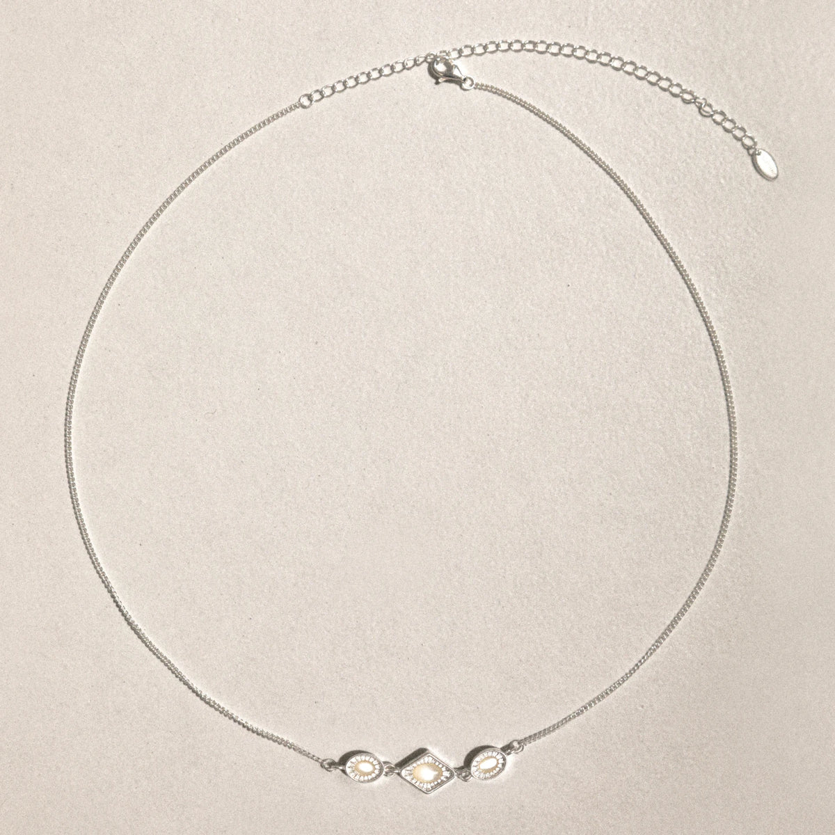 MEZZEM Diamond-Shaped Onyx Pendant Necklace