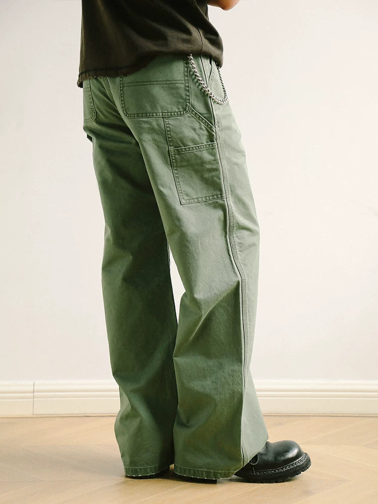 Mbbcar Cargo Straight-Leg Distressed Work Pants