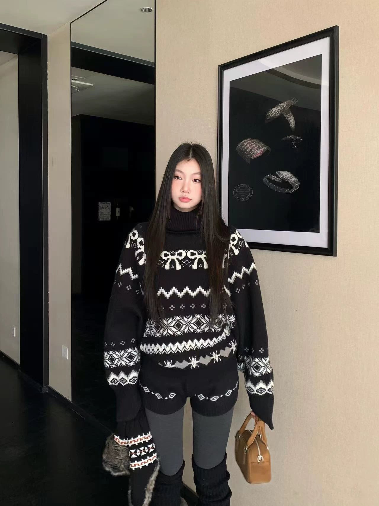 WITHMIN Loose Lazy Style Knitted Fashion Suit