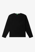 NO LOGO -Gauge Cotton Rolled-Edge Relaxed Knit Sweater
