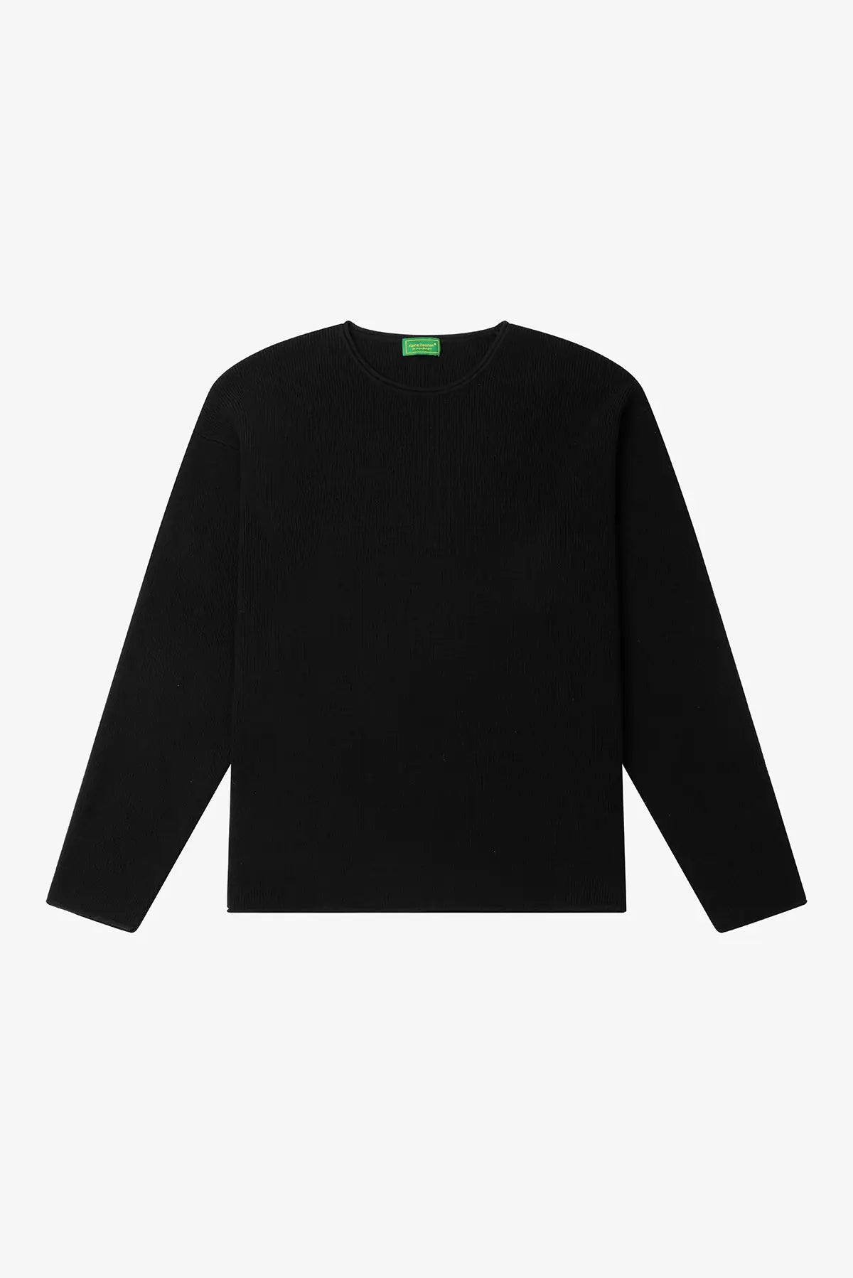 NO LOGO -Gauge Cotton Rolled-Edge Relaxed Knit Sweater