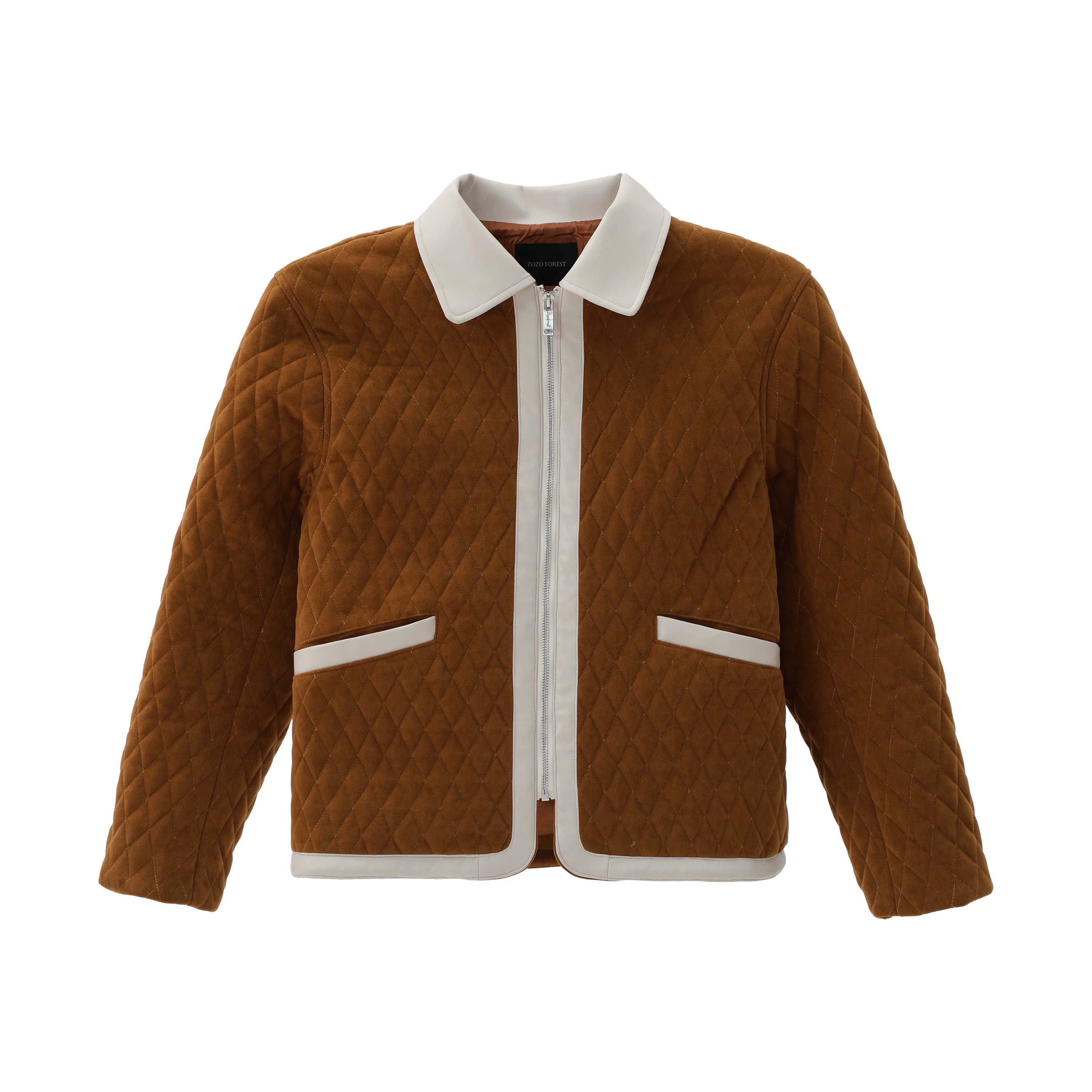 ZOZOFOREST Suede Hand-stitched Leather Jacket