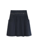 Two days off lab Music Note Embroidered High-Waist A-Line Midi Skirt