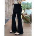 Pusumede Side Drawstring Fake Two-piece Fart Curtain Splicing Casual Pants