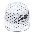 KARMANISTIC Polka Dot Letter Embroidered Flat-Brim Cap