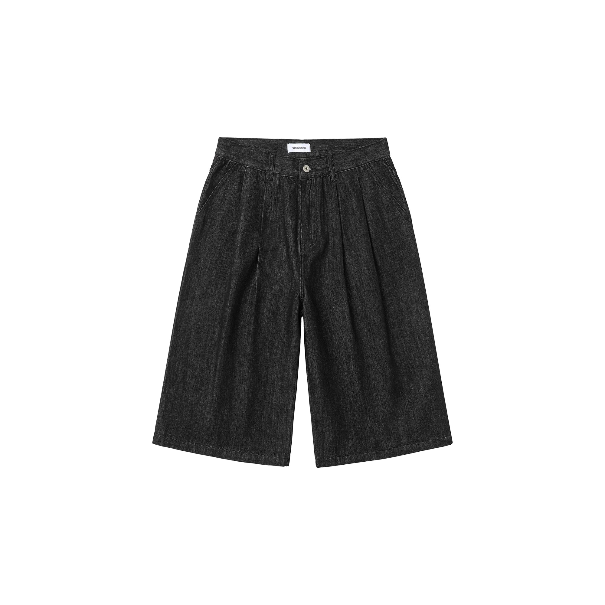 SINONOME 11oz Fade-Resistant Wide-Leg Capri Jeans