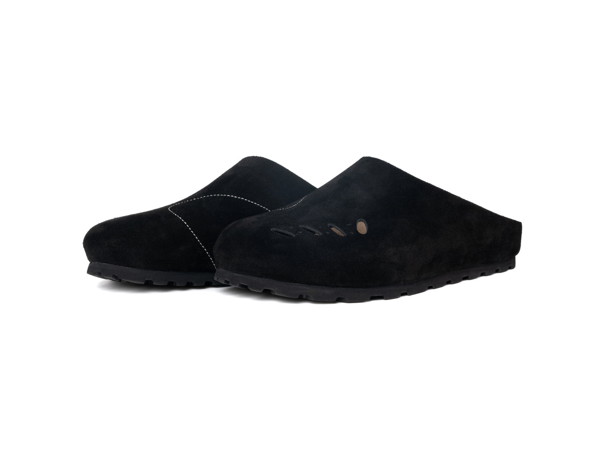 DYZZYMOTIF Suede Slip-On Mule Sandal