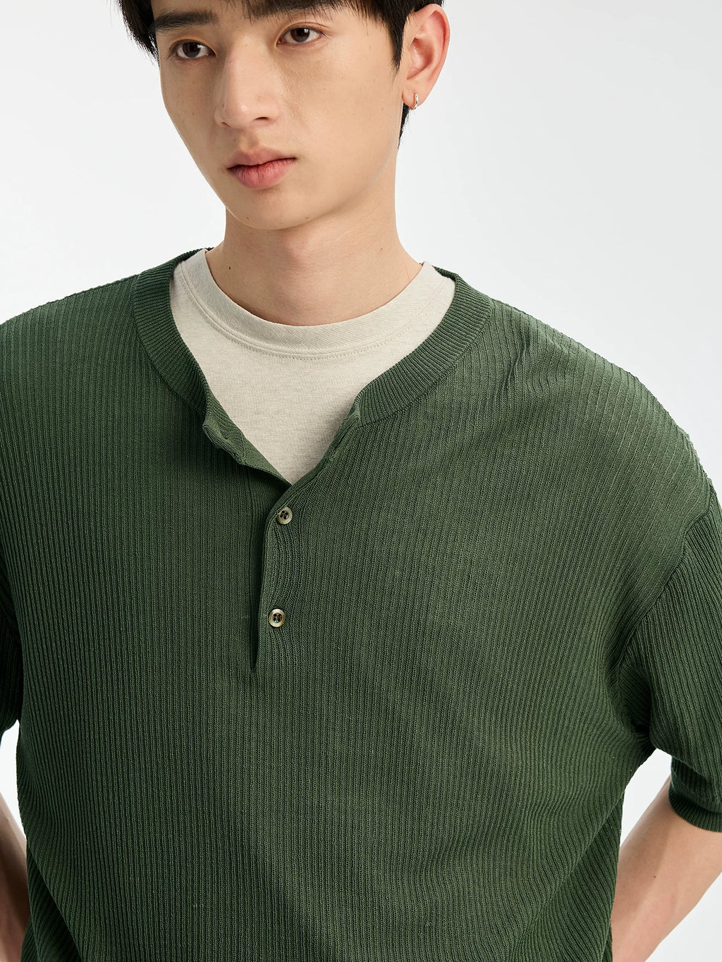 BUTTBILL Vintage Minimalist Knitted Tee