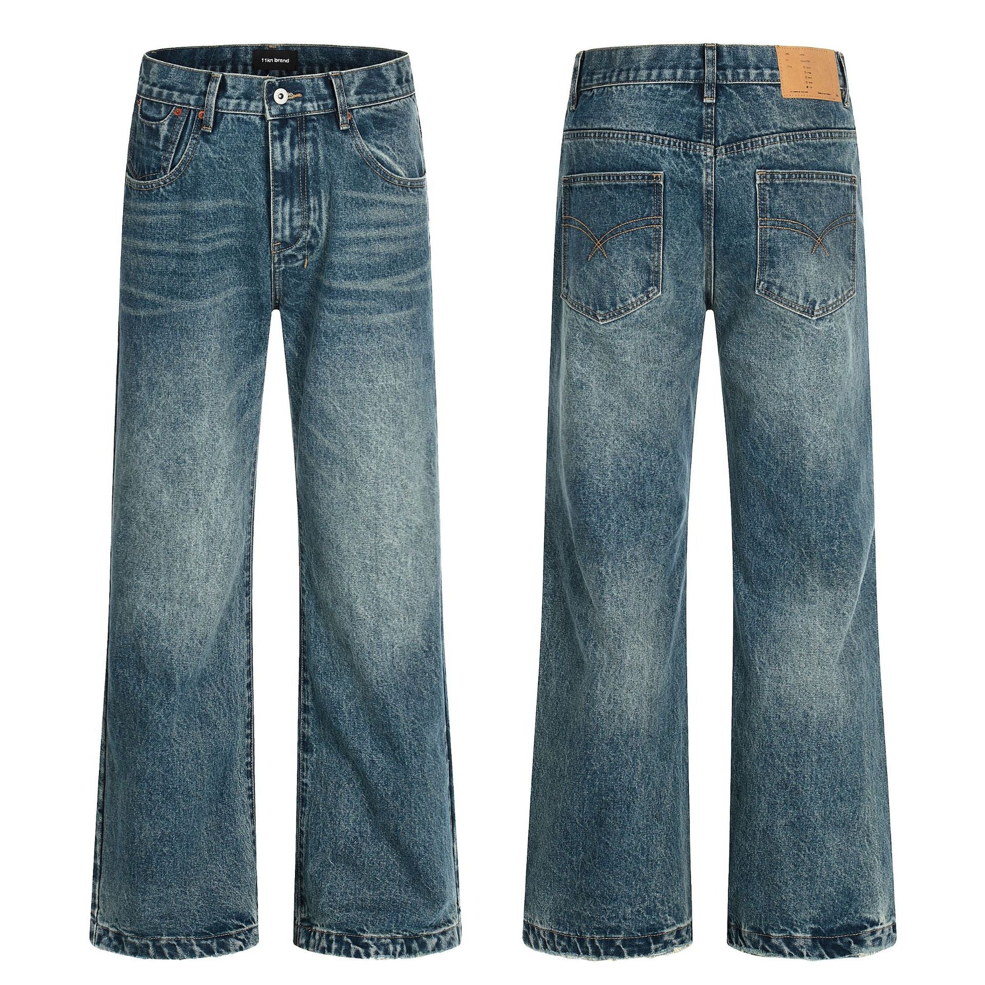 11KN Retro Micro-pull Three-dimensional Slim-fitting and Thin Casual Pants
