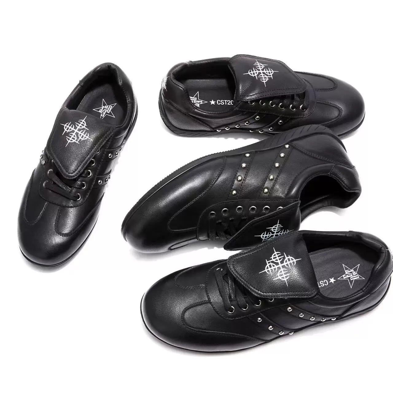 DETW Goodyear Welt Leather Cross-Pattern Rivet German Training Sneaker