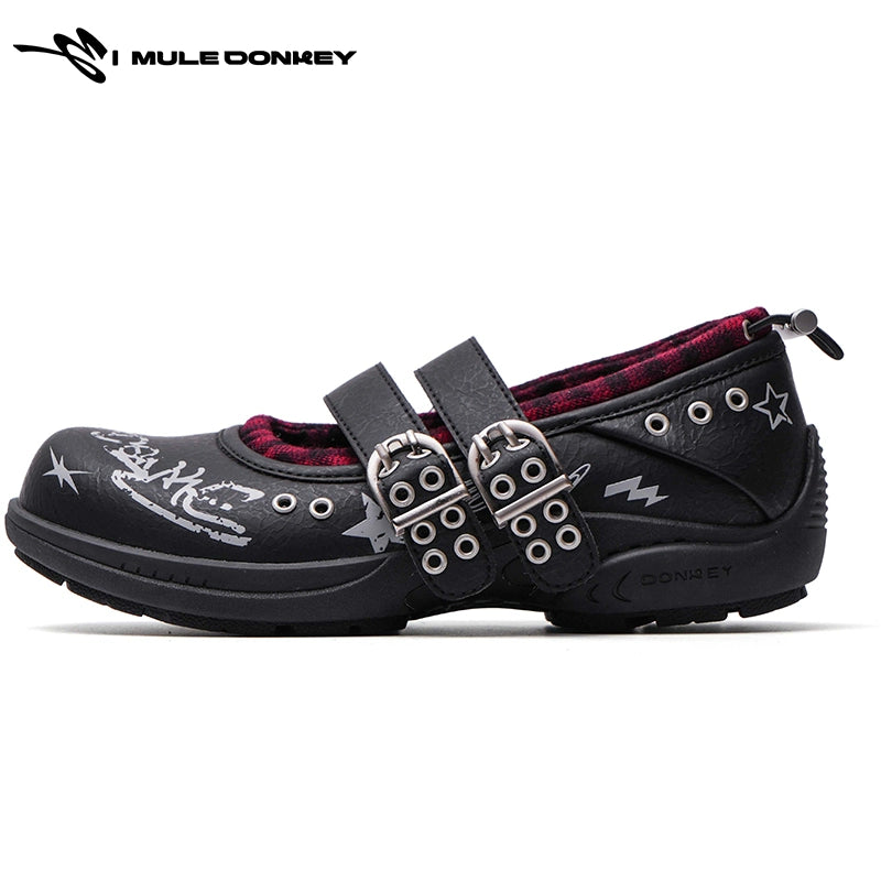 Donkey Hollow Breathable Flat Bottom Shallow Mouth Single Shoe