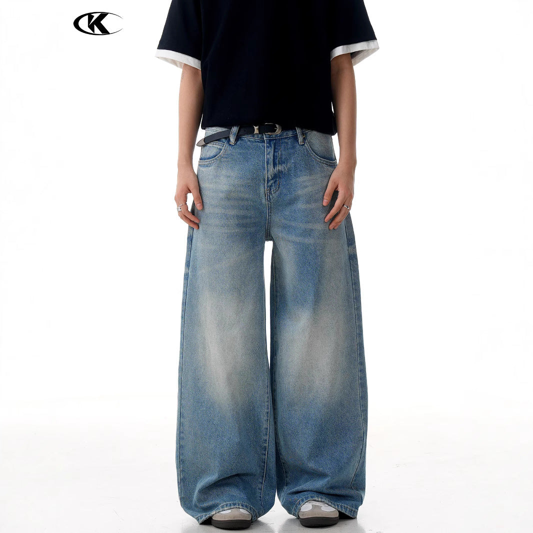 11KN Retro Simple Casual Wide Leg Pants