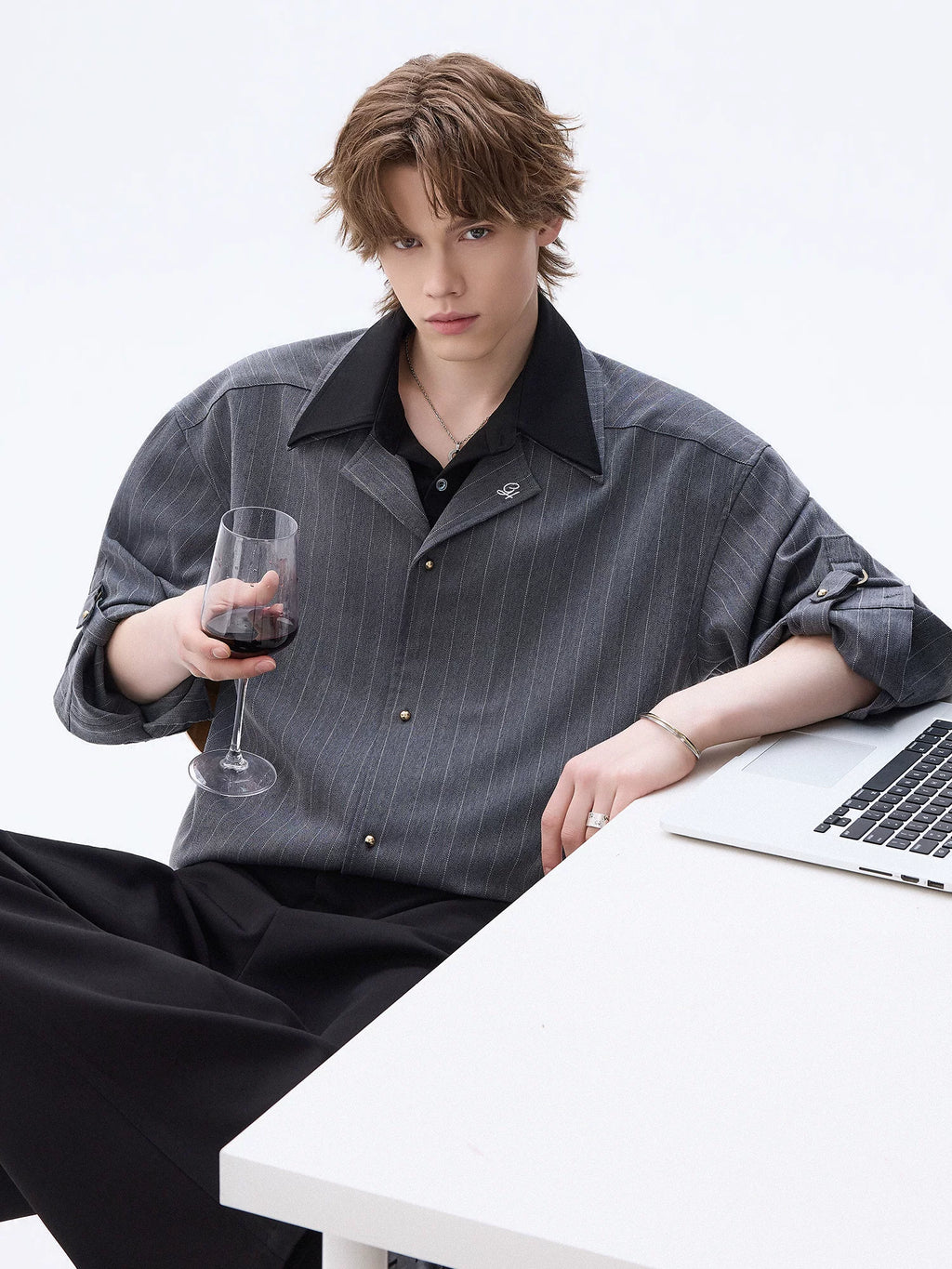 CHOR Premium Striped Fake Two Shirt