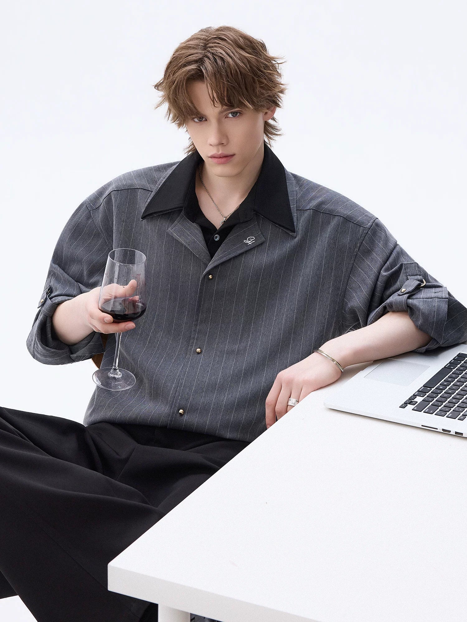 CHOR Premium Striped Fake Two Shirt