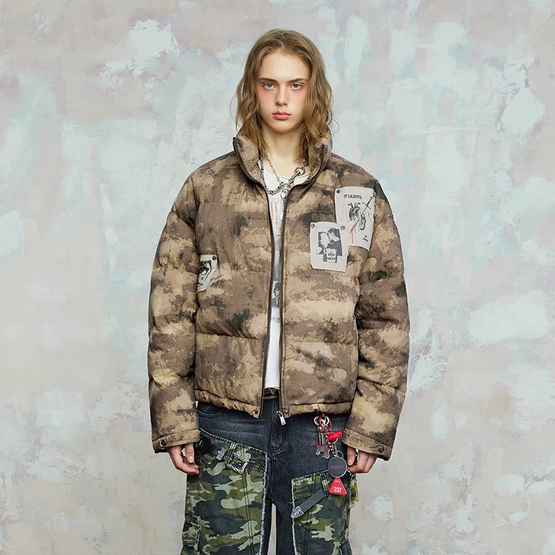 Rocawear winter tide camouflage wide and short jacket